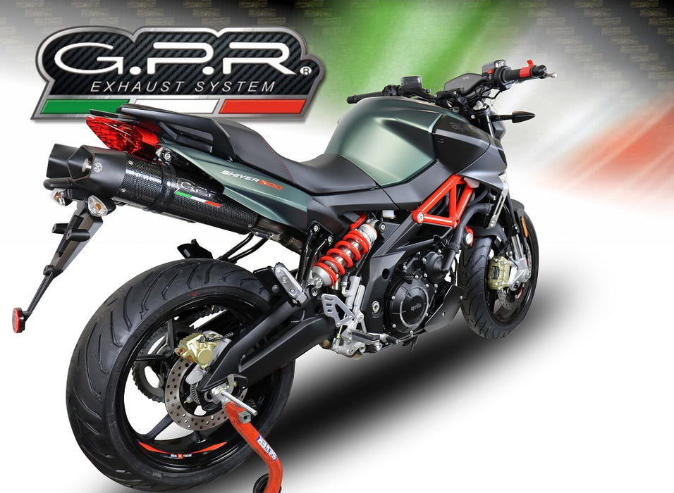 GPR Exhaust for Aprilia Shiver 900 2017-2020, GP Evo4 Poppy, Dual slip-on Including Removable DB Killers and Link Pipes
