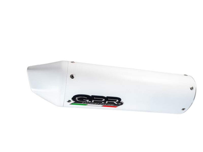 GPR Exhaust System Kymco Quannon 125 2007-2016, Albus Ceramic, Slip-on Exhaust Including Removable DB Killer and Link Pipe