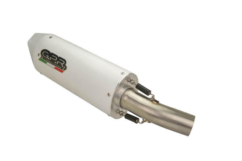 GPR Exhaust System Kymco Quannon 125 2007-2016, Albus Ceramic, Slip-on Exhaust Including Removable DB Killer and Link Pipe