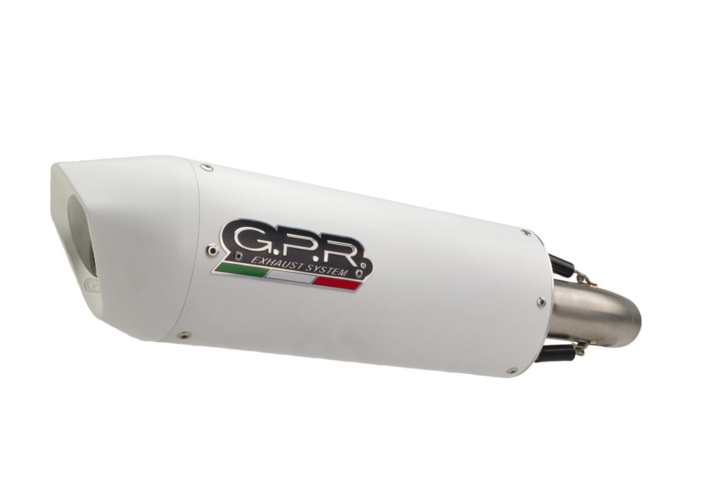 GPR Exhaust for Ajp PR5 2015-2018, Albus Ceramic, Slip-on Exhaust Including Removable DB Killer and Link Pipe