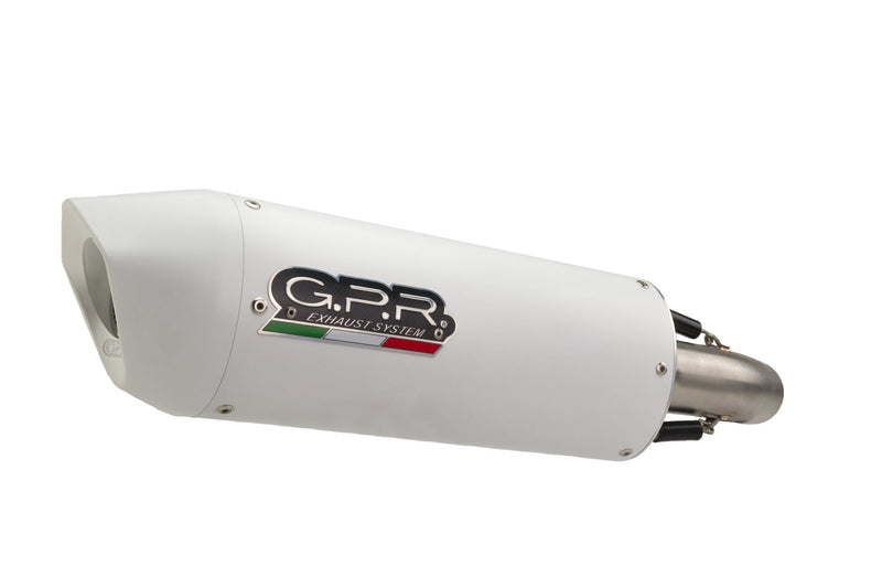 GPR Exhaust System Kymco Quannon 125 2007-2016, Albus Ceramic, Slip-on Exhaust Including Removable DB Killer and Link Pipe