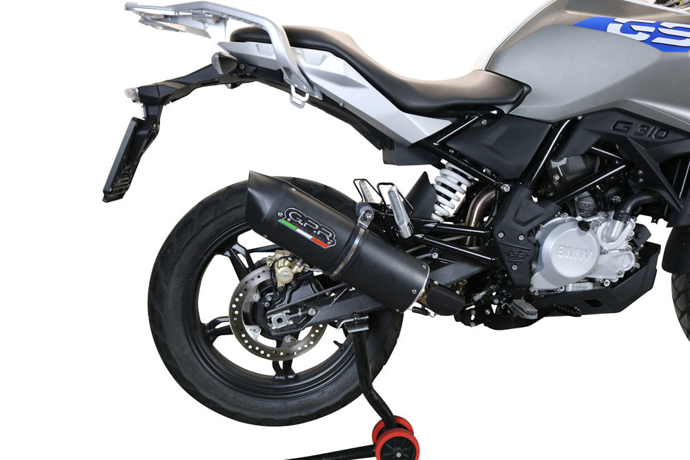 GPR Exhaust for Bmw G310GS 2017-2021, Furore Evo4 Nero, Full System Exhaust, Including Removable DB Killer