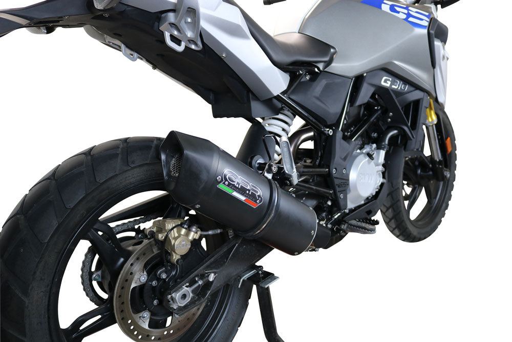 GPR Exhaust for Bmw G310GS 2017-2021, Furore Evo4 Nero, Full System Exhaust, Including Removable DB Killer