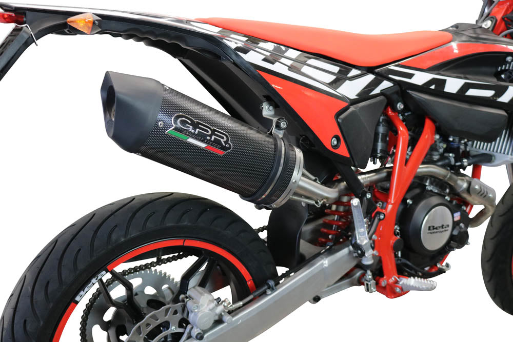 GPR Exhaust for Beta RR 125 4T Enduro 2021-2023, Furore Evo4 Poppy, Slip-on Exhaust Including Link Pipe and Removable DB Killer