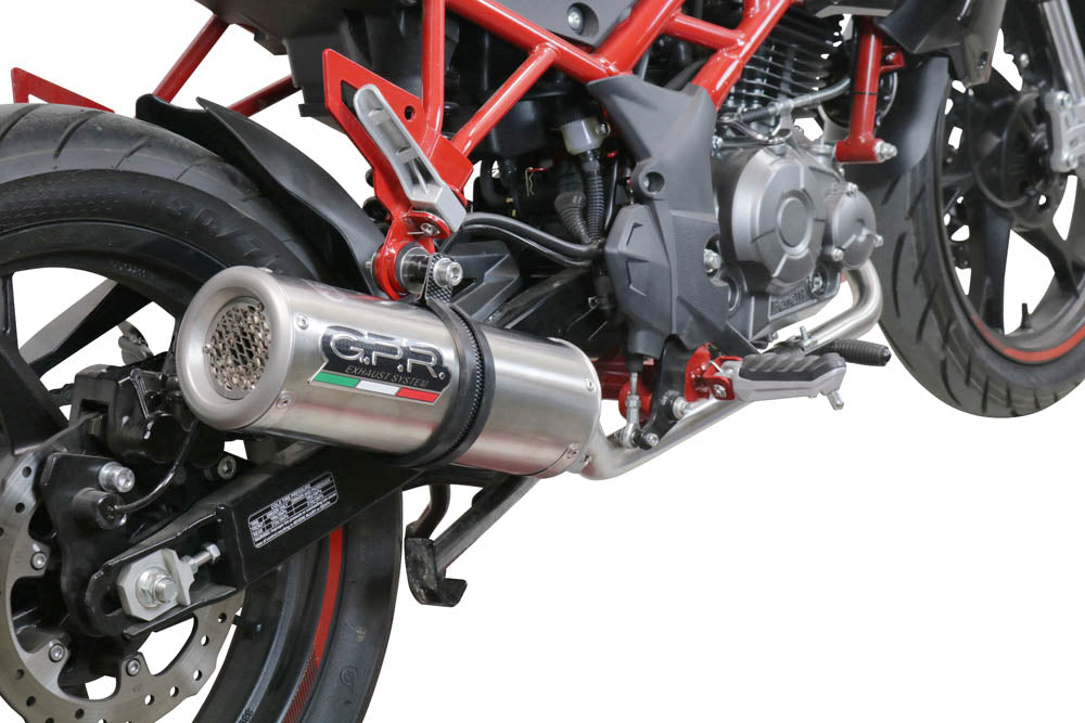 GPR Exhaust for Benelli Bn 125 2021-2023, M3 Inox , Full System Exhaust, Including Removable DB Killer
