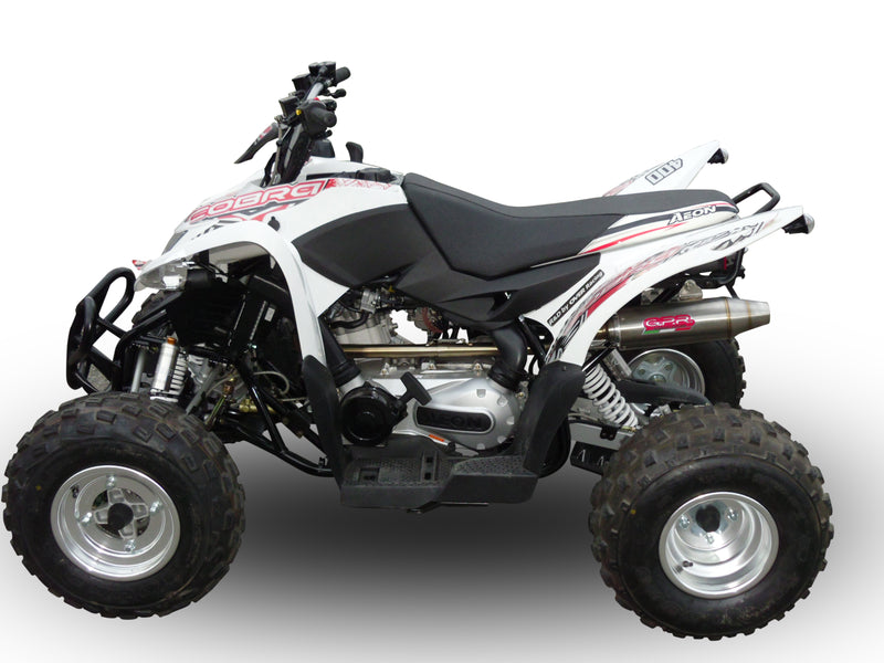 GPR Exhaust for Aeon Cobra 400 (MOTOBIONISCS) 2010-2021, Deeptone Atv, Full System Exhaust, Including Removable DB Killer