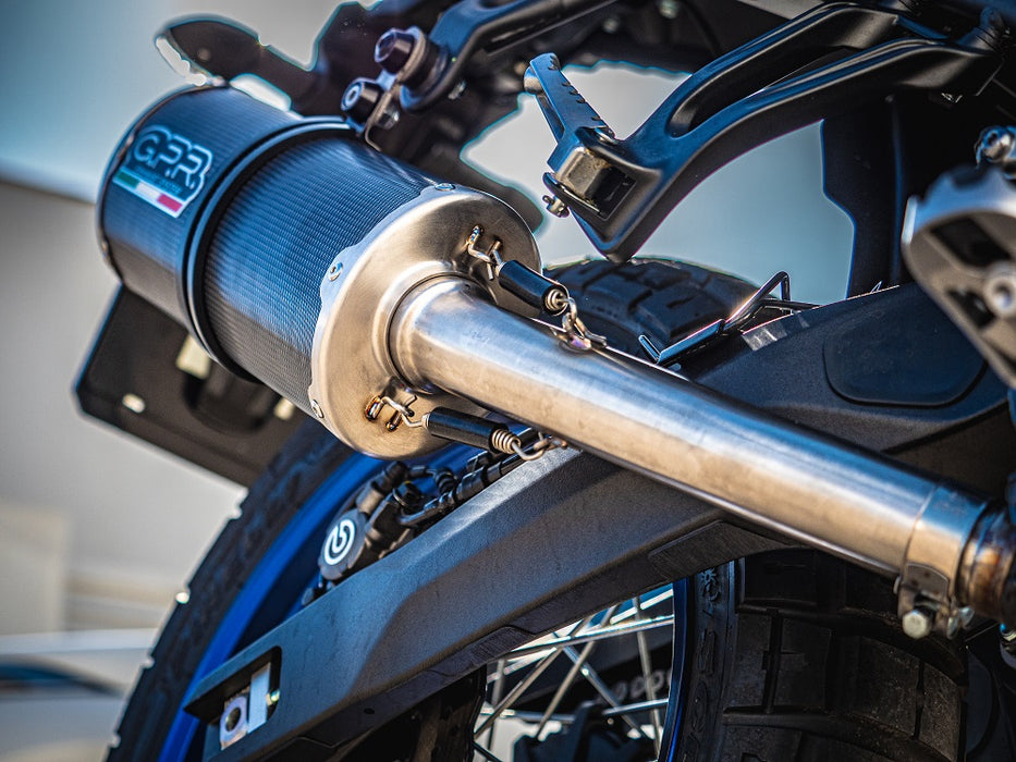 GPR Exhaust System Cf Moto 800 Mt Touring 2022-2024, Dual Poppy, Slip-on Exhaust Including Removable DB Killer and Link Pipe