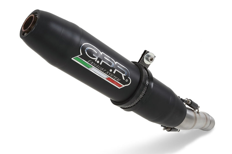 GPR Exhaust System Royal Enfield Meteor 350 2021-2023, Deeptone Nero, Slip-on Exhaust Including Link Pipe