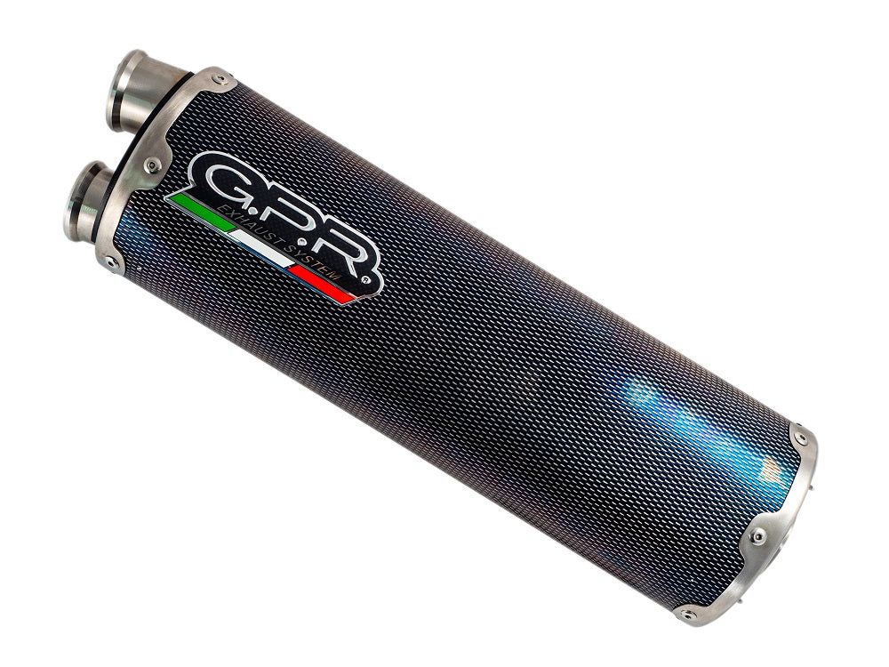 GPR Exhaust for Bmw F700GS 2021-2023, Dual Poppy, Slip-on Exhaust Including Removable DB Killer and Link Pipe