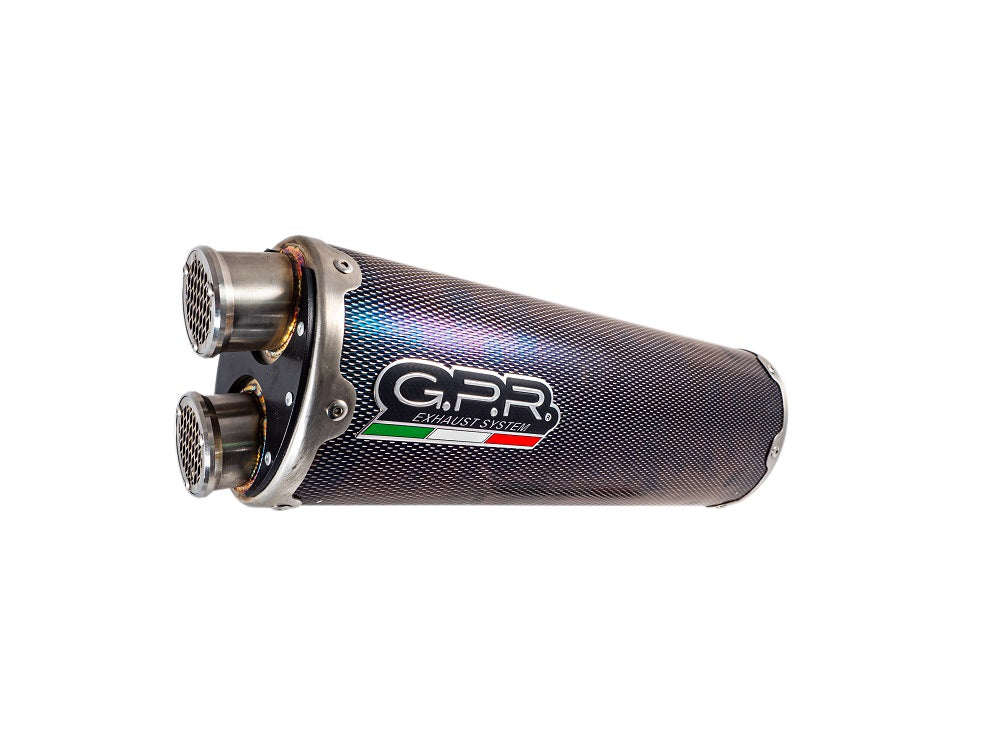 GPR Exhaust for Bmw F700GS 2021-2023, Dual Poppy, Slip-on Exhaust Including Removable DB Killer and Link Pipe
