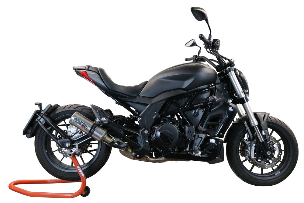 GPR Exhaust for Benelli 502 C 2019-2020, M3 Inox , Slip-on Exhaust Including Removable DB Killer and Link Pipe