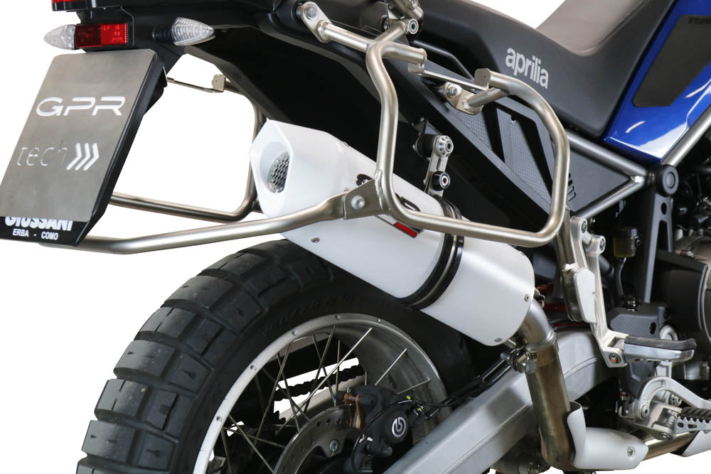 GPR Exhaust for Aprilia Tuareg 660 2021-2023, Albus Evo4, Slip-on Exhaust Including Removable DB Killer and Link Pipe