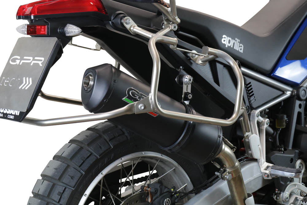 GPR Exhaust for Aprilia Tuareg 660 2021-2023, Ghisa , Slip-on Exhaust Including Removable DB Killer and Link Pipe