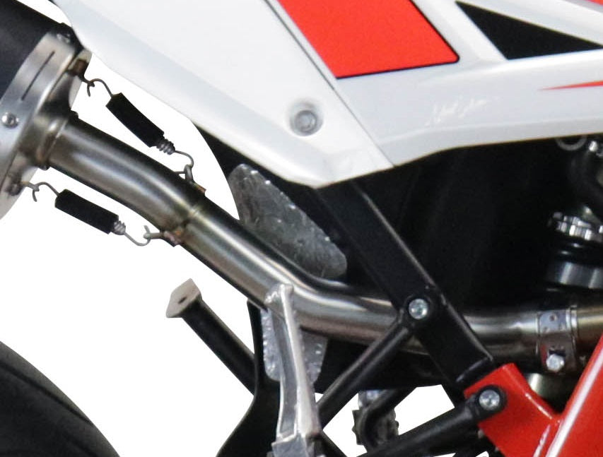 GPR Exhaust for Beta RR 125 4T Motard 2019-2020, Furore Evo4 Poppy, Slip-on Exhaust Including Link Pipe and Removable DB Killer