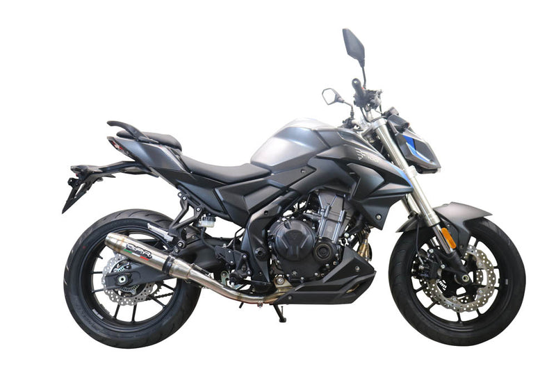 GPR Exhaust System Voge Brivido 500 R 2021-2022, Deeptone Inox, Slip-on Exhaust Including Removable DB Killer and Link Pipe