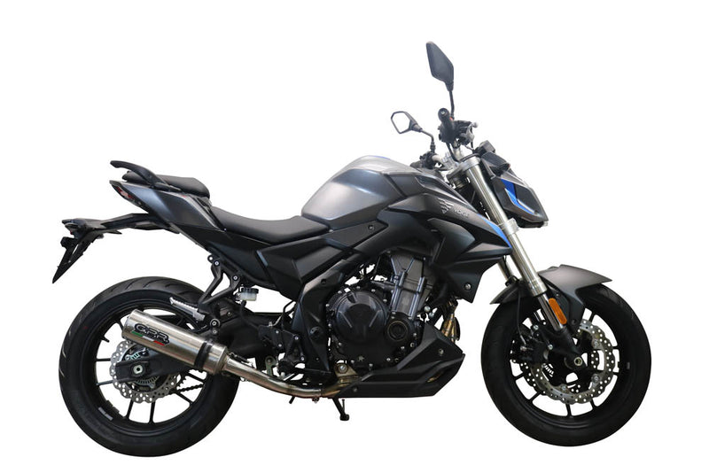 GPR Exhaust System Voge Brivido 500 R 2021-2022, M3 Inox , Slip-on Exhaust Including Removable DB Killer and Link Pipe