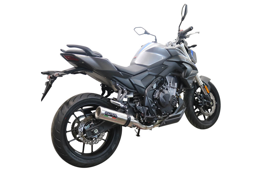 GPR Exhaust System Voge Brivido 500 R 2021-2022, M3 Inox , Slip-on Exhaust Including Removable DB Killer and Link Pipe