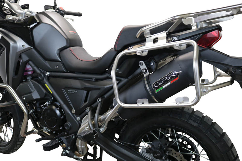 GPR Exhaust System Voge Valico 650 Dsx 2021-2022, Furore Evo4 Nero, Slip-on Exhaust Including Link Pipe and Removable DB Killer