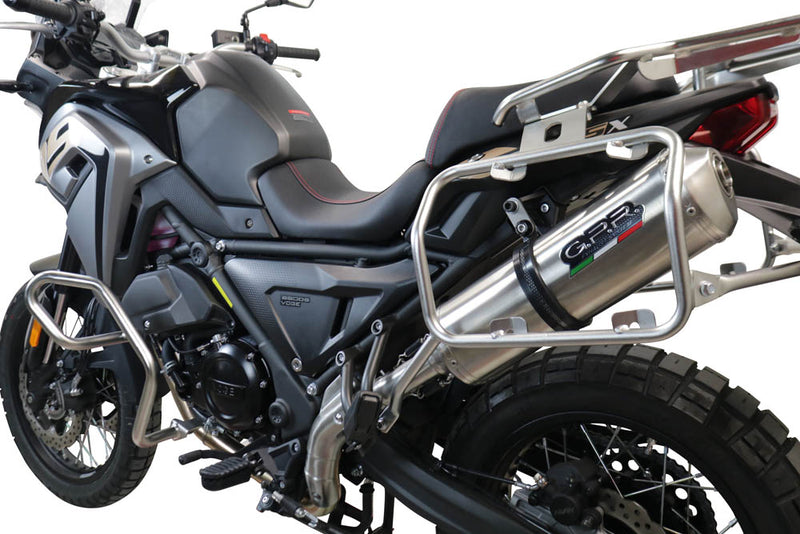 GPR Exhaust System Voge Valico 650 Dsx 2021-2022, Satinox , Slip-on Exhaust Including Link Pipe and Removable DB Killer