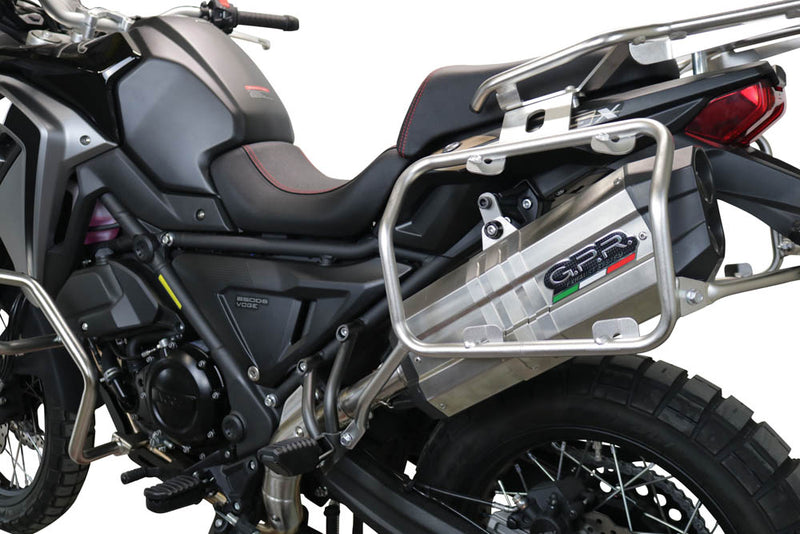GPR Exhaust System Voge Valico 650 Dsx 2021-2022, Sonic Titanium, Slip-on Exhaust Including Link Pipe and Removable DB Killer