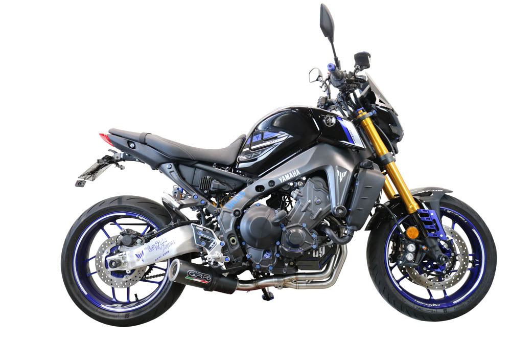 GPR Exhaust System Yamaha XSR900 2021-2023, M3 Black Titanium, Full System Exhaust, Including Removable DB Killer