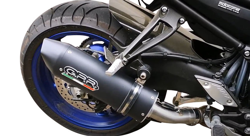 GPR Exhaust System Yamaha Fz 8 2010-2016, Furore Nero, Slip-on Exhaust Including Removable DB Killer and Link Pipe