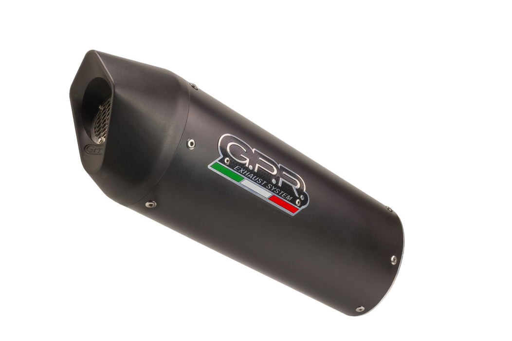 GPR Exhaust for Benelli Trk 502 2017-2020, Furore Evo4 Nero, Slip-on Exhaust Including Link Pipe and Removable DB Killer