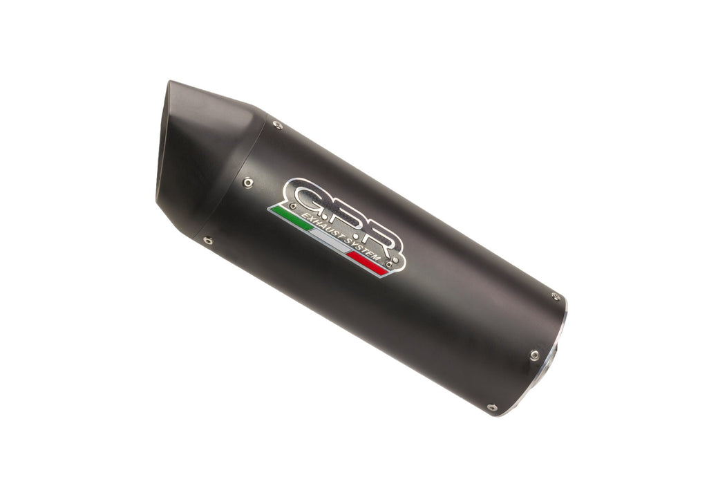 GPR Exhaust System Moto Morini X-CAPE 650 2021-2023, Furore Nero, Mid-Full System Exhaust Including Removable DB Killer