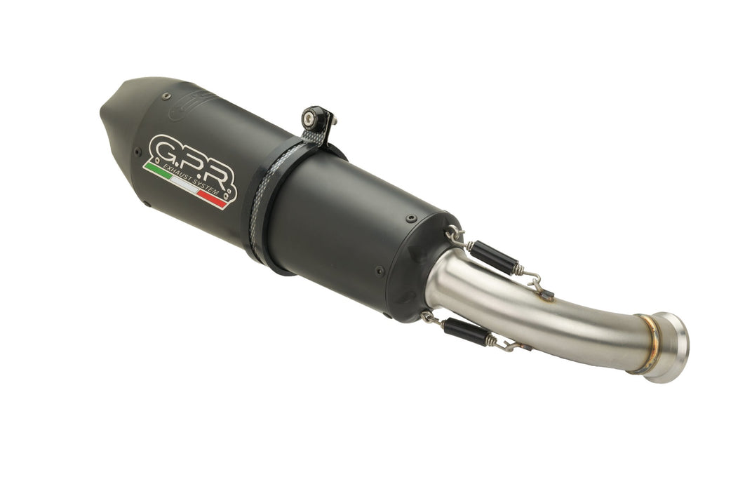 GPR Exhaust for Bmw R1200GS - Adventure 2017-2018, GP Evo4 Black Titanium, Slip-on Exhaust Including Removable DB Killer and Link Pipe