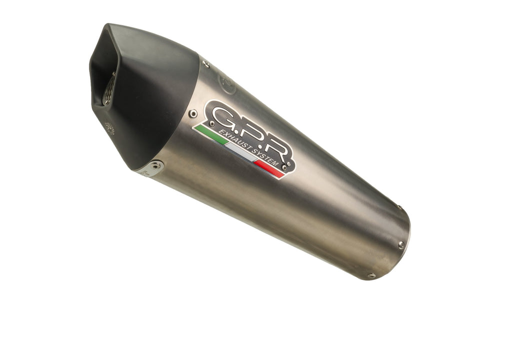 GPR Exhaust for Benelli Trk 502 X 2021-2023, GP Evo4 Titanium, Slip-on Exhaust Including Removable DB Killer and Link Pipe