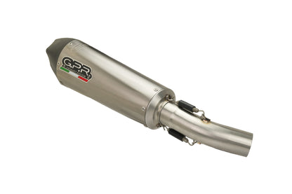 GPR Exhaust for Benelli Leoncino 500 Trail 2017-2020, Gpe Ann. titanium, Slip-on Exhaust Including Removable DB Killer and Link Pipe
