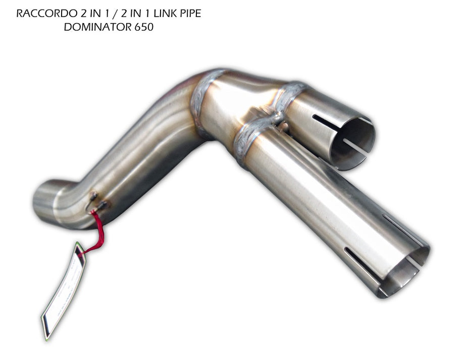 GPR Exhaust System Honda Dominator NX650 1998-2001, Satinox , Mid-Full System Exhaust Including Removable DB Killer