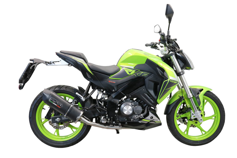 GPR Exhaust System Keeway Rkf 125 2018-2020, Furore Evo4 Nero, Full System Exhaust, Including Removable DB Killer