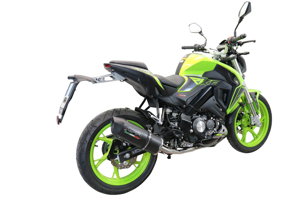 GPR Exhaust System Keeway Rkf 125 2018-2020, Furore Evo4 Nero, Full System Exhaust, Including Removable DB Killer