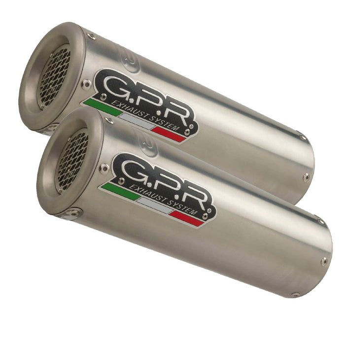 GPR Exhaust System Moto Morini Corsaro 1200 2005-2011, M3 Inox , Dual slip-on Including Removable DB Killers and Link Pipes