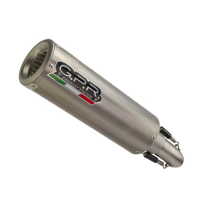 GPR Exhaust System Honda NC750X NC750S DCT 2017-2020, M3 Titanium Natural, Slip-on Exhaust Including Removable DB Killer and Link Pipe