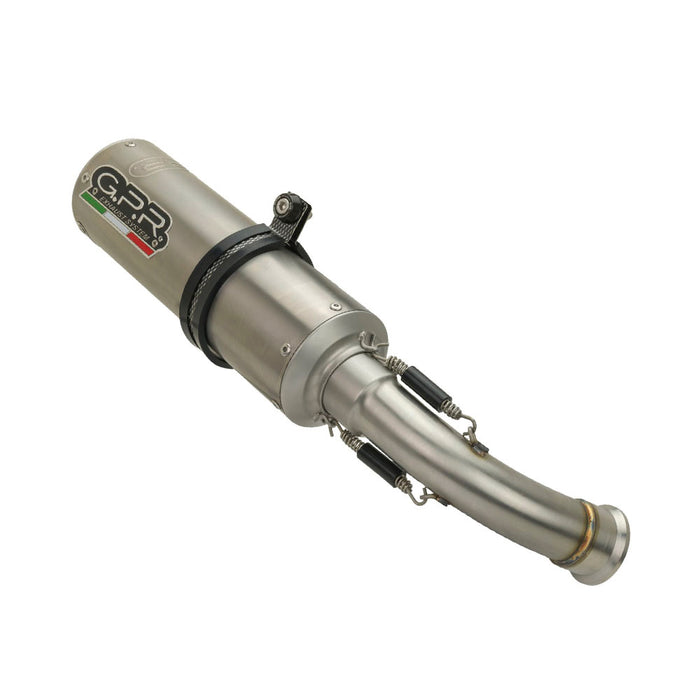 GPR Exhaust for Benelli Trk 502 X 2021-2023, M3 Titanium Natural, Slip-on Exhaust Including Removable DB Killer and Link Pipe
