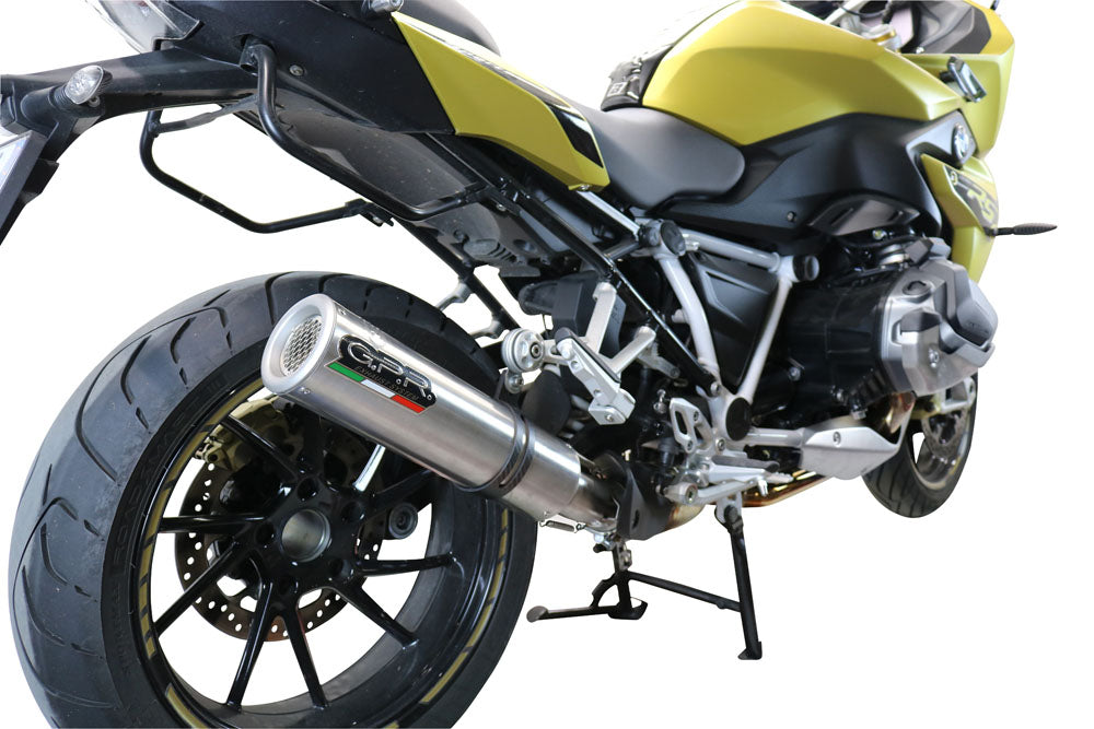GPR Exhaust for Bmw R1250R R1250RS 2019-2020, M3 Titanium Natural, Slip-on Exhaust Including Removable DB Killer and Link Pipe