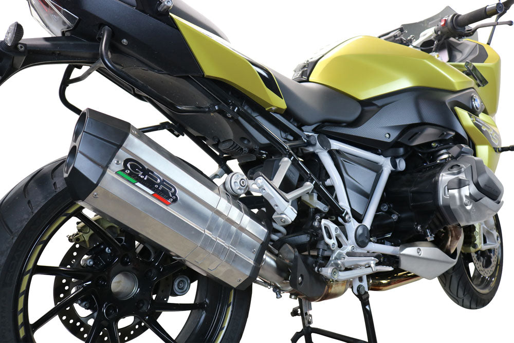 GPR Exhaust for Bmw R1250R R1250RS 2019-2020, Sonic Titanium, Slip-on Exhaust Including Removable DB Killer and Link Pipe