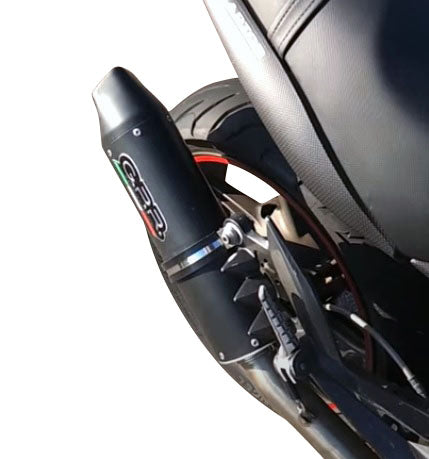 GPR Exhaust System Cagiva V-Raptor 1000 2000-2002, Furore Nero, Dual slip-on Including Removable DB Killers and Link Pipes