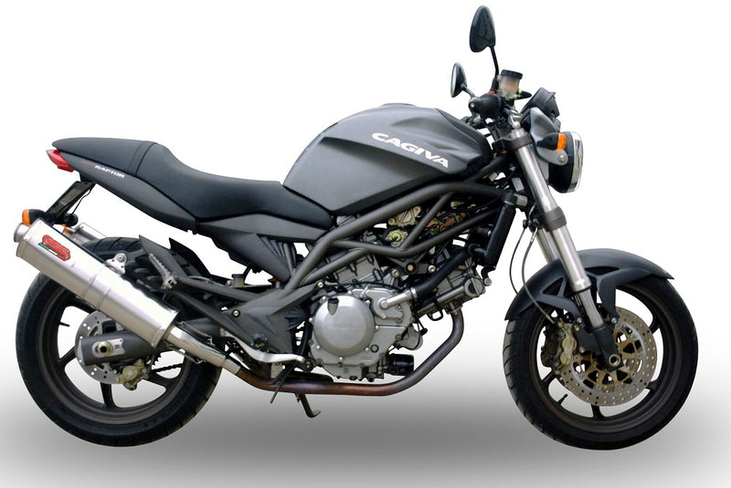 GPR Exhaust System Cagiva Raptor 650 2001-2005, Trioval, Dual slip-on Including Removable DB Killers and Link Pipes