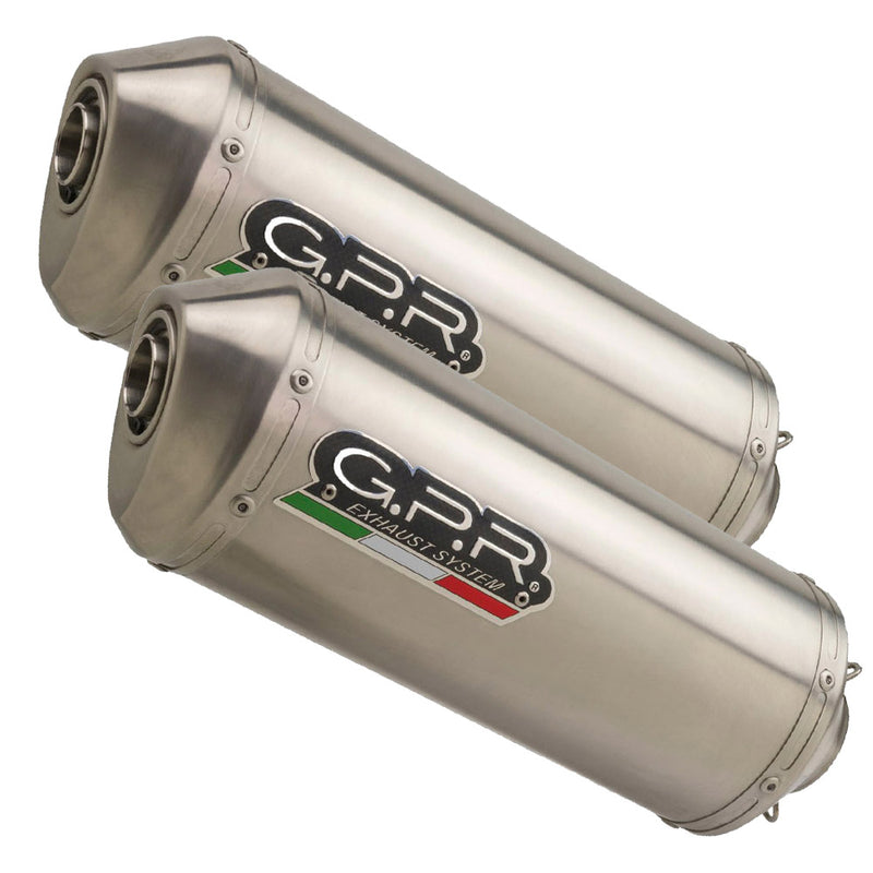 GPR Exhaust System Cagiva Raptor 650 2001-2005, Satinox , Dual slip-on Including Removable DB Killers and Link Pipes