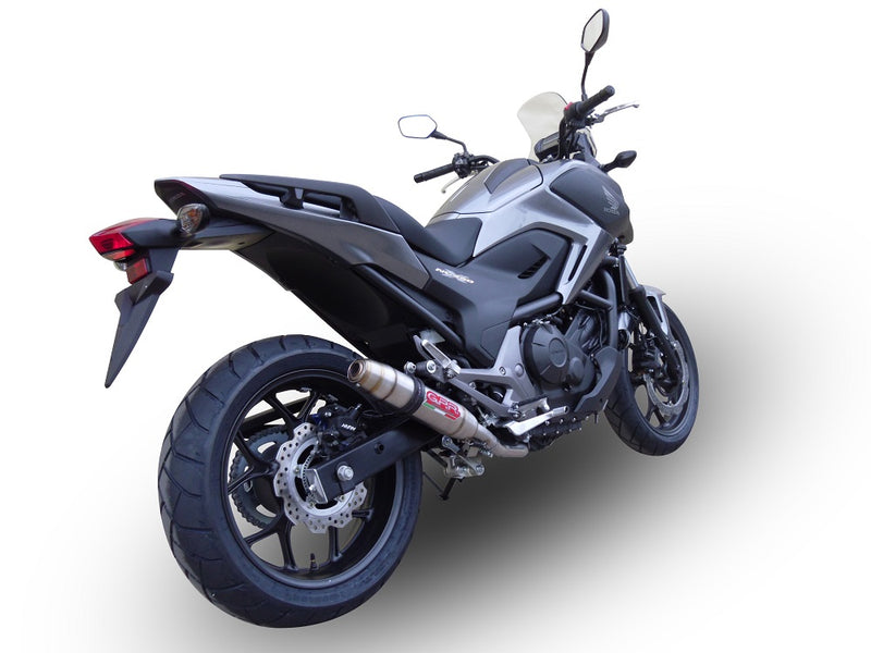 GPR Exhaust System Honda NC750X NC750S DCT 2017-2020, Deeptone Inox, Slip-on Exhaust Including Removable DB Killer and Link Pipe
