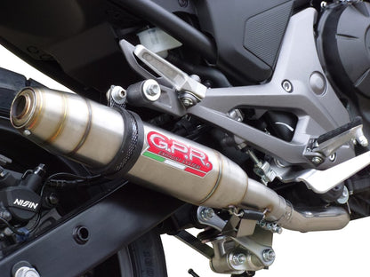 GPR Exhaust System Honda NC750X NC750S DCT 2021-2023, Deeptone Inox, Slip-on Exhaust Including Removable DB Killer and Link Pipe