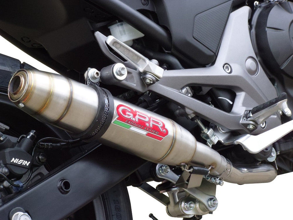 GPR Exhaust System Honda NC750X NC750S DCT 2014-2015, Deeptone Inox, Slip-on Exhaust Including Removable DB Killer and Link Pipe