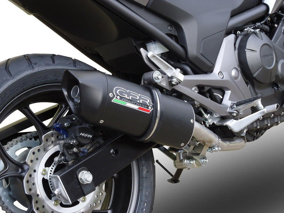 GPR Exhaust System Honda Integra 750 2016-2020, Furore Evo4 Nero, Slip-on Exhaust Including Removable DB Killer and Link Pipe