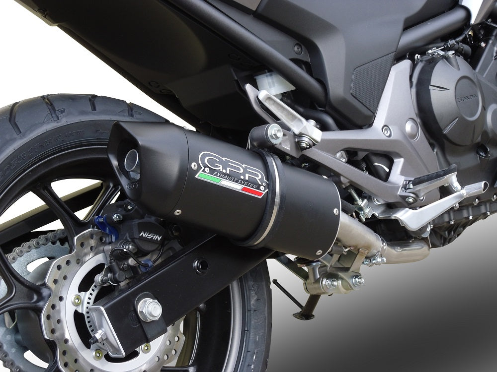 GPR Exhaust System Honda Integra 750 2014-2015, Furore Nero, Slip-on Exhaust Including Removable DB Killer and Link Pipe