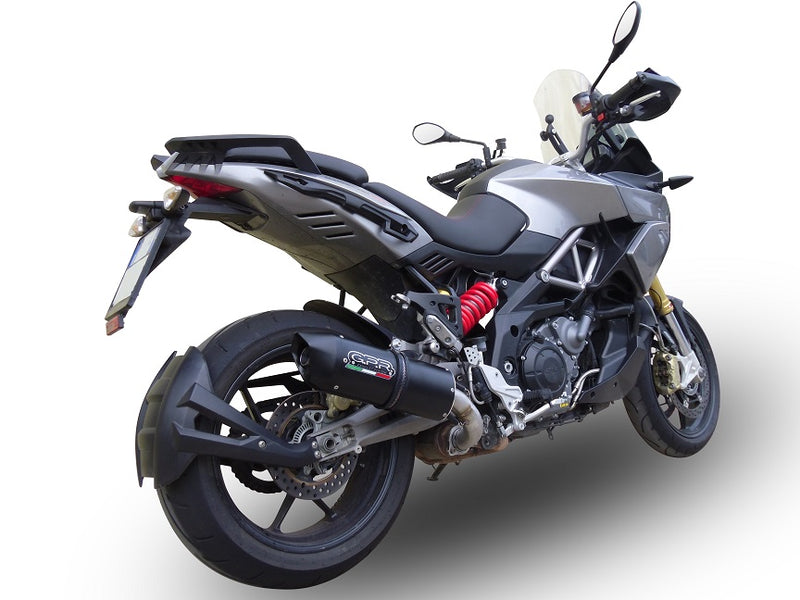 GPR Exhaust for Aprilia Caponord 1200 2013-2015, Furore Nero, Slip-on Exhaust Including Removable DB Killer and Link Pipe