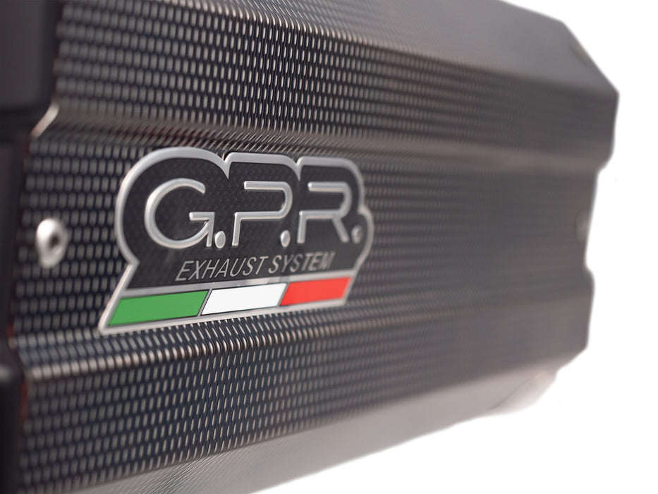 GPR Exhaust for Aprilia Caponord 1200 2013-2015, Sonic Poppy, Slip-on Exhaust Including Removable DB Killer and Link Pipe
