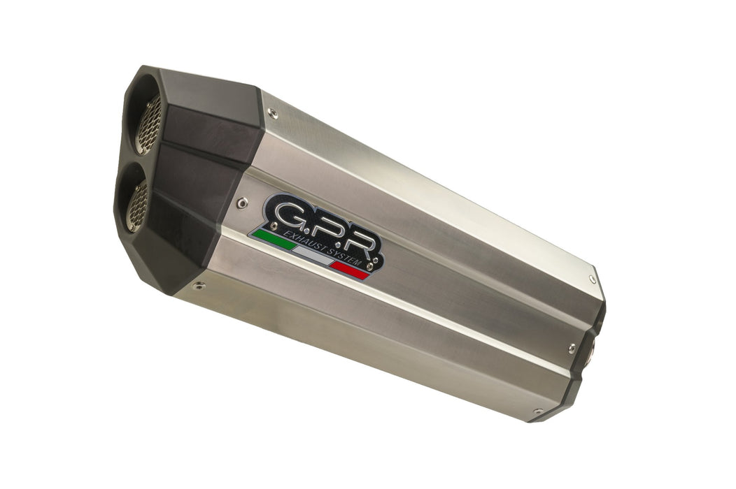 GPR Exhaust System Honda CRF1000L Africa Twin 2015-2017, Sonic Titanium, Slip-on Exhaust Including Removable DB Killer and Link Pipe